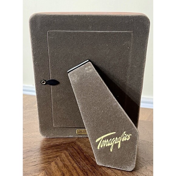 Vintage Terragraphics 1986 Terra Cotta Picture Frame With Originals Stickers - Picture 5 of 9